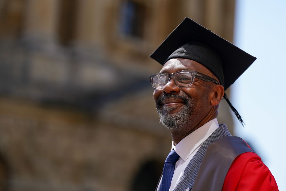 Sir Lenny Henry walks in a procession ahead of receiving an honorary degree from Oxford University at a ceremony at Sheldonian Theatre, Oxford.