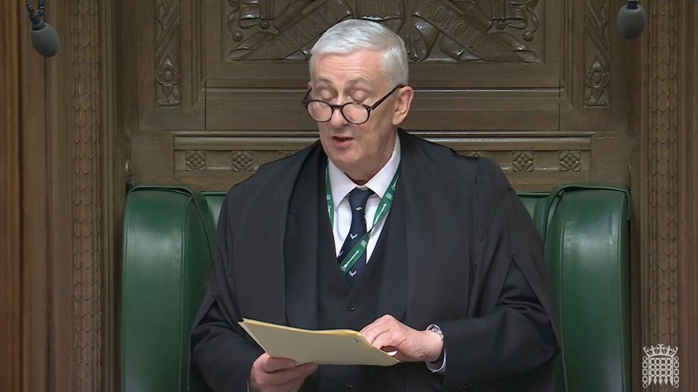 Sir Lindsay Hoyle accepted an application from Tory leader Kemi Badenoch for a debate to take place at 12.30pm on Tuesday