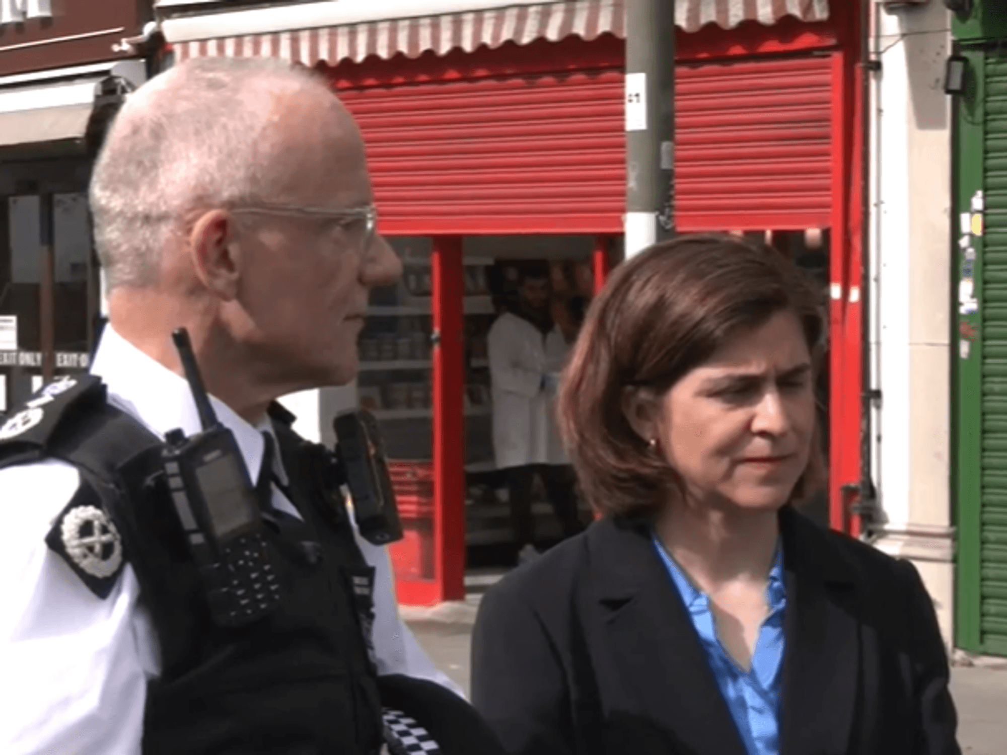 Sir Mark Rowley and Labour MP Sarah Sackman