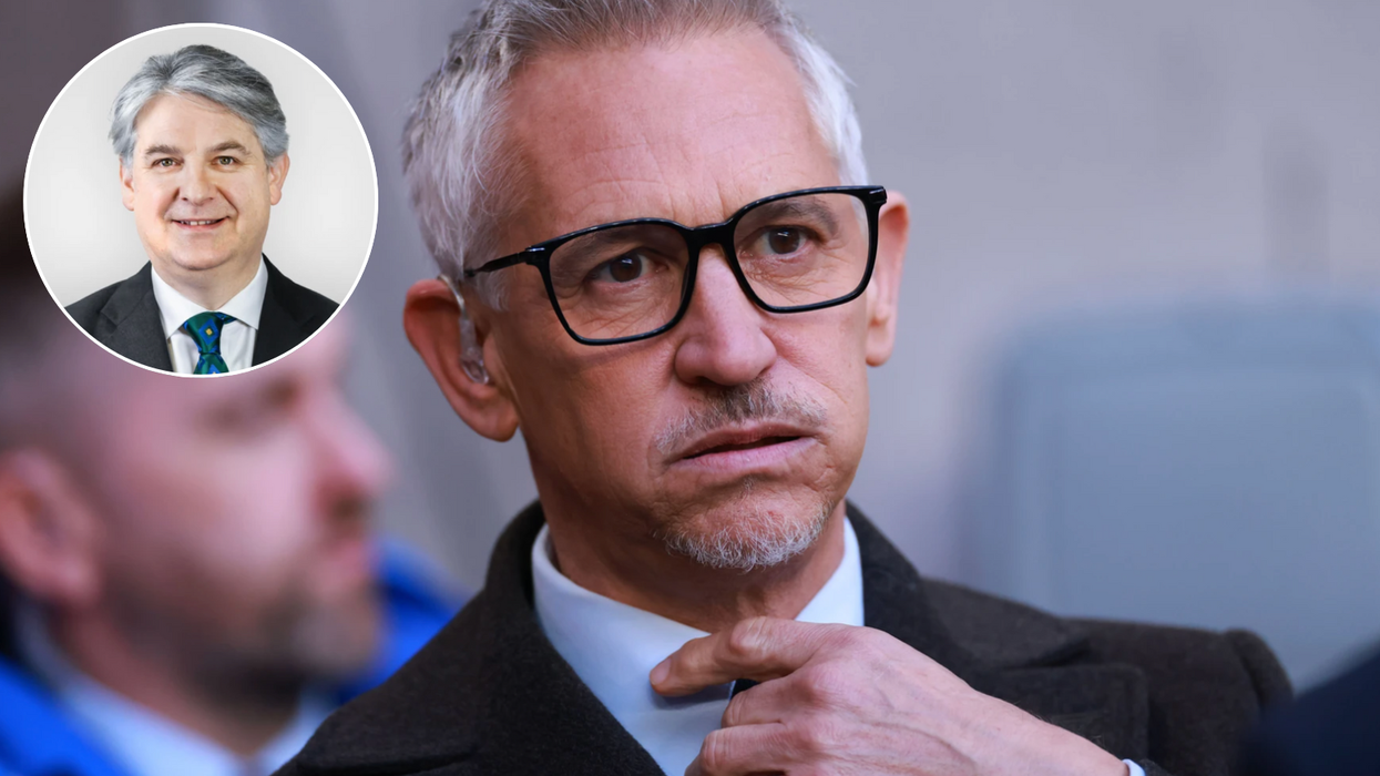 Sir Philip Davies (left), Gary Lineker (right)