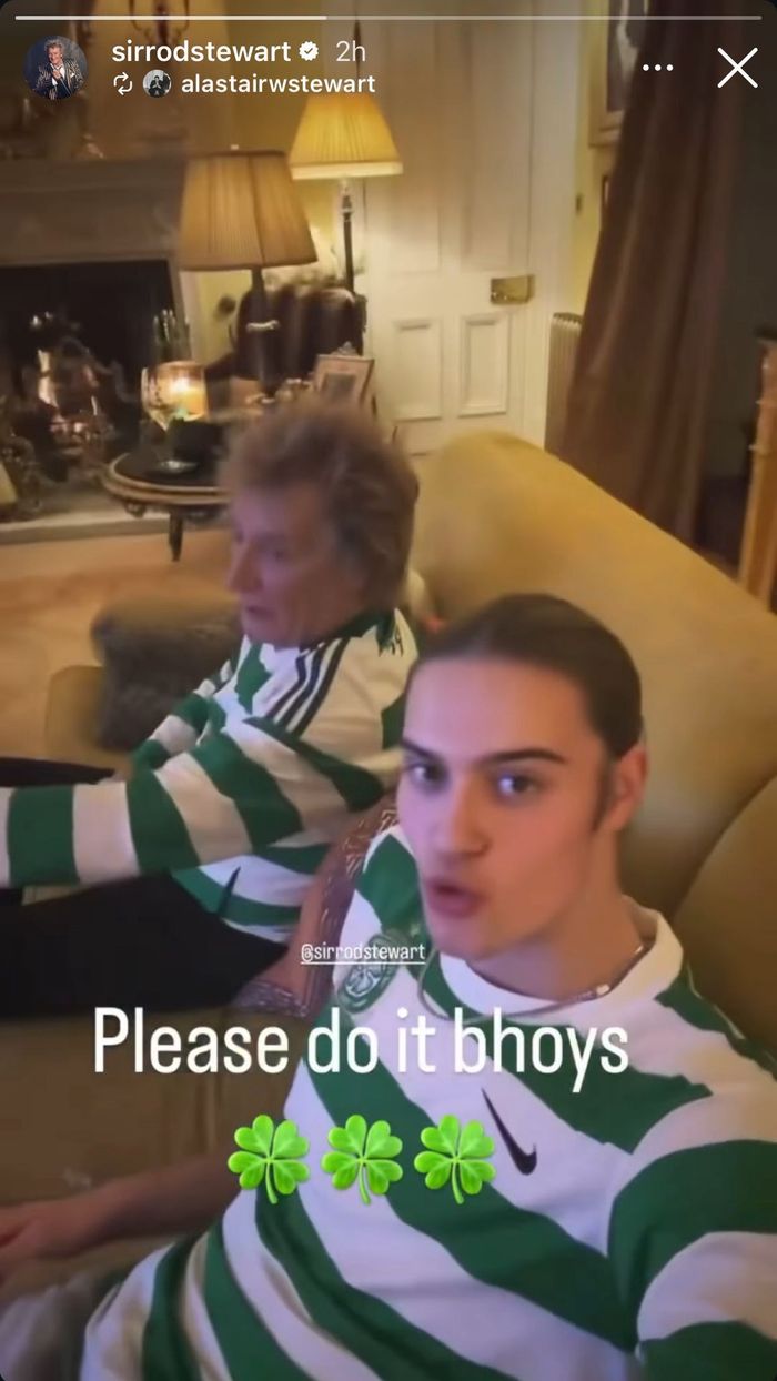 Sir Rod Stewart and Alastair Stewart