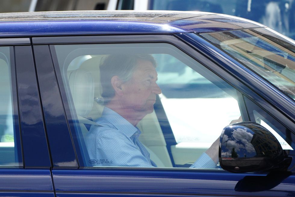 Sir Tim Laurence driving a Range Rover