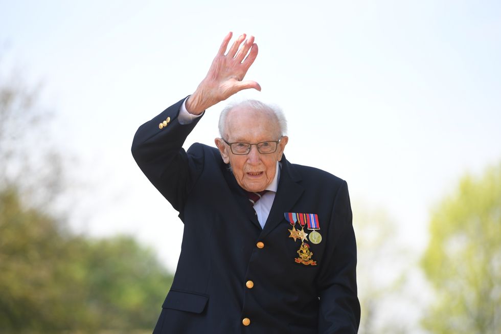 Sir Tom raised \u00a338million for the NHS by walking 100 laps of his garden