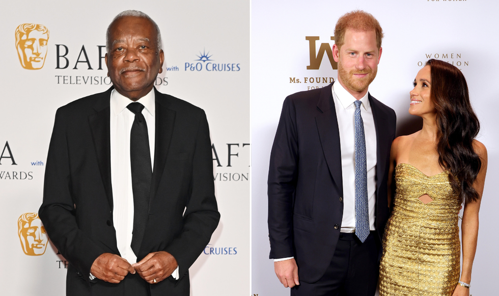 Sir Trevor McDonald, Prince Harry and Meghan Markle
