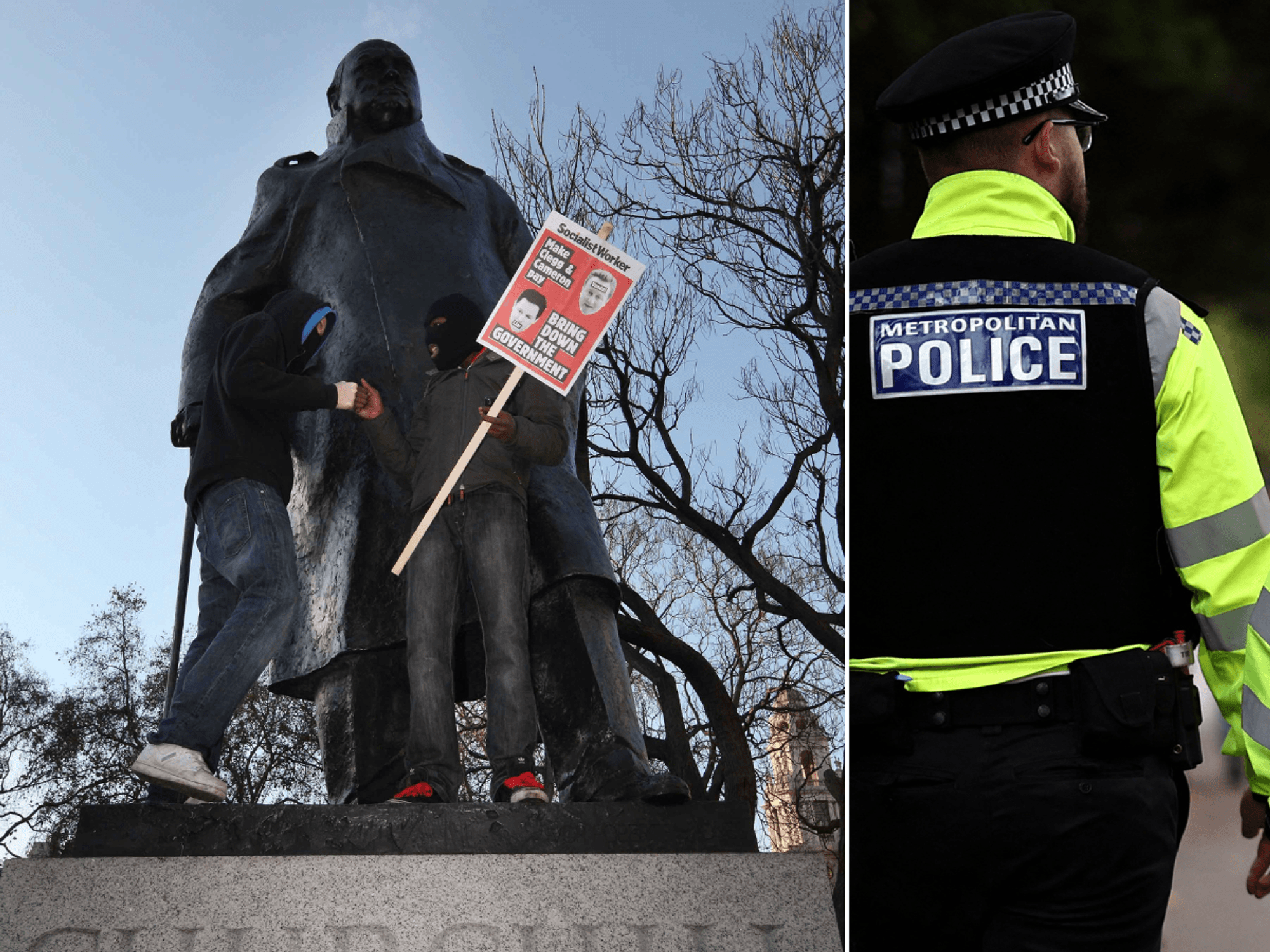 Sir Winston Churchill statue, Met police