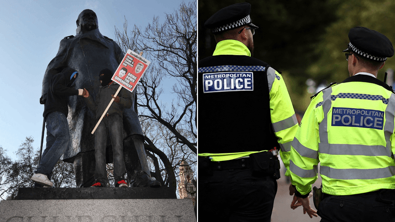 Sir Winston Churchill statue, Met police
