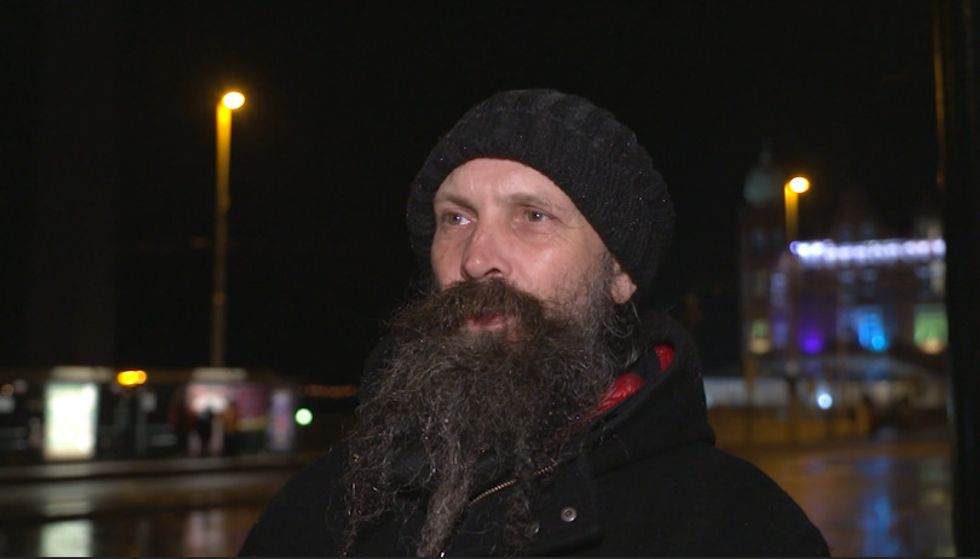Sketch has lived on the streets for months in Blackpool