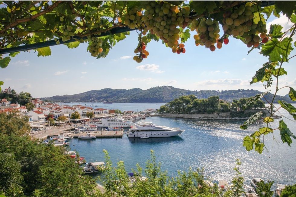 Skiathos landscape stock image