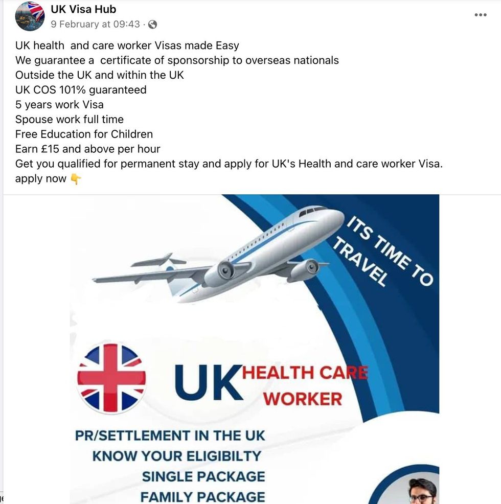 Skilled worker visa advert
