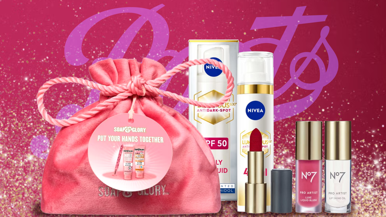 Skincare and beauty products marked down to £10 in front of Boots logo