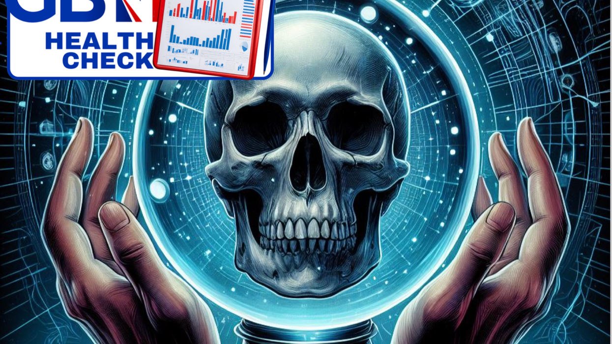 Skull in a crystal ball