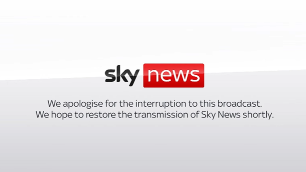 Sky News interruption screen