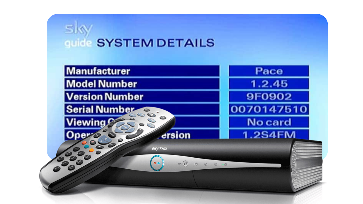 sky plus hd box pictured with a remote control resting against it with the error screen that sky viewers need to check ahead of the deadline