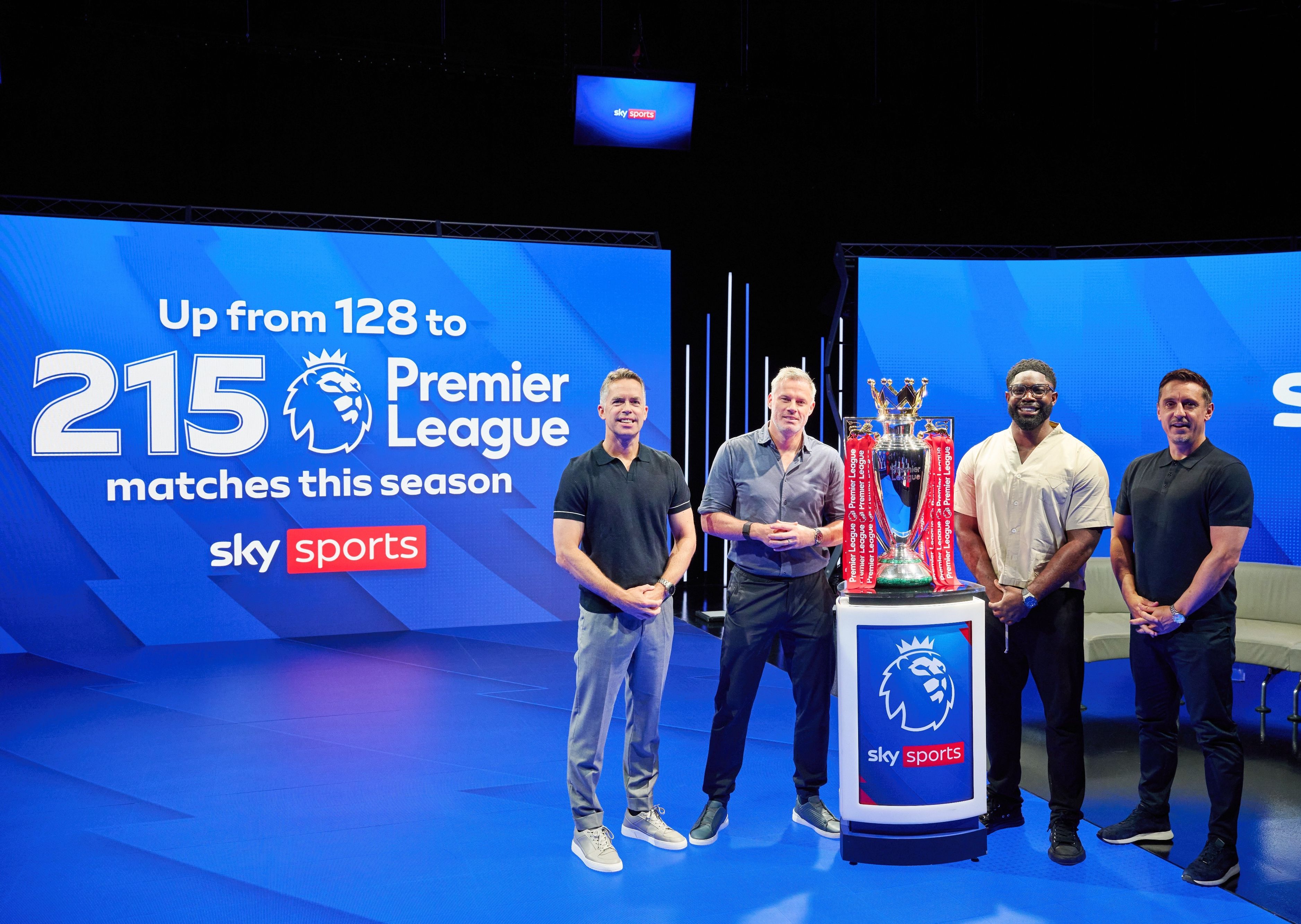 Sky Sports Premier League presenting lineup pictured in the studio