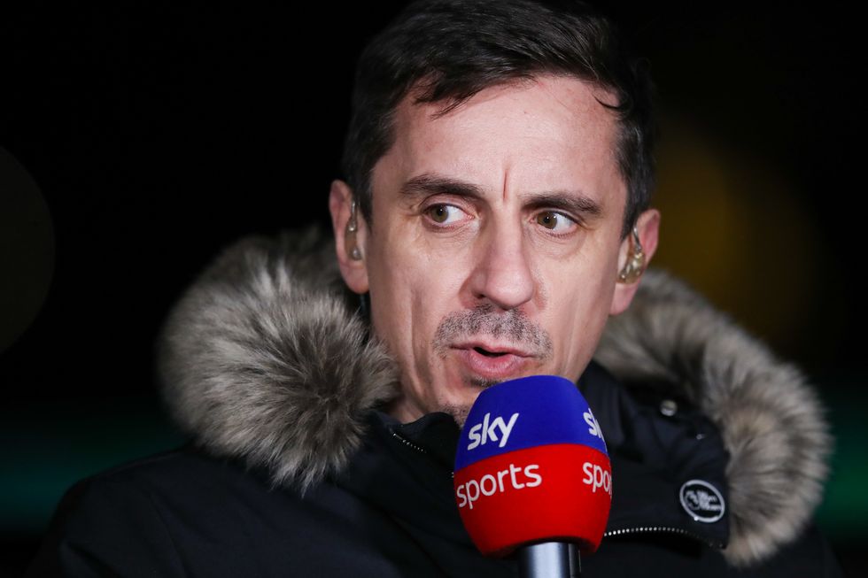 Sky Sports presenter Gary Neville ahead of the Premier League match at Molineux Stadium, Wolverhampton. Picture date: Friday March 18, 2022.