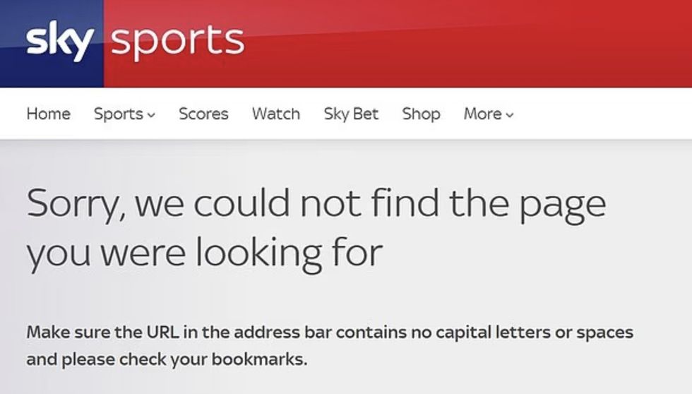 Sky Sports took down the video of Jamie O'Hara with an onscreen apology