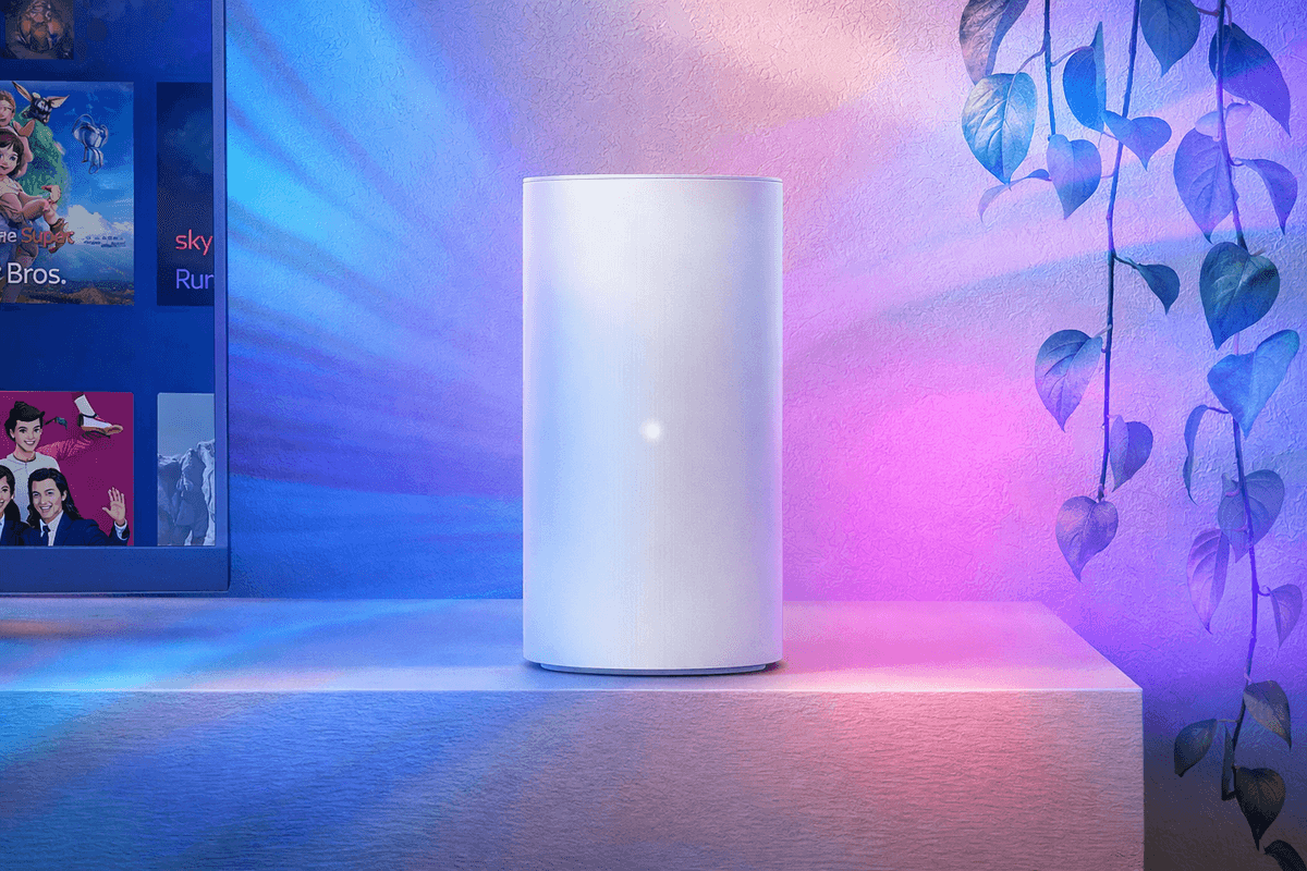 Sky Wi-Fi router on table