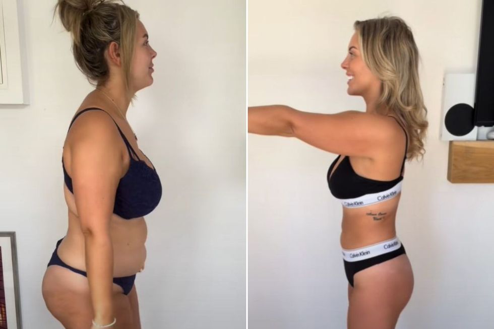 Slimmer @mrslhome before and after weight loss transformation