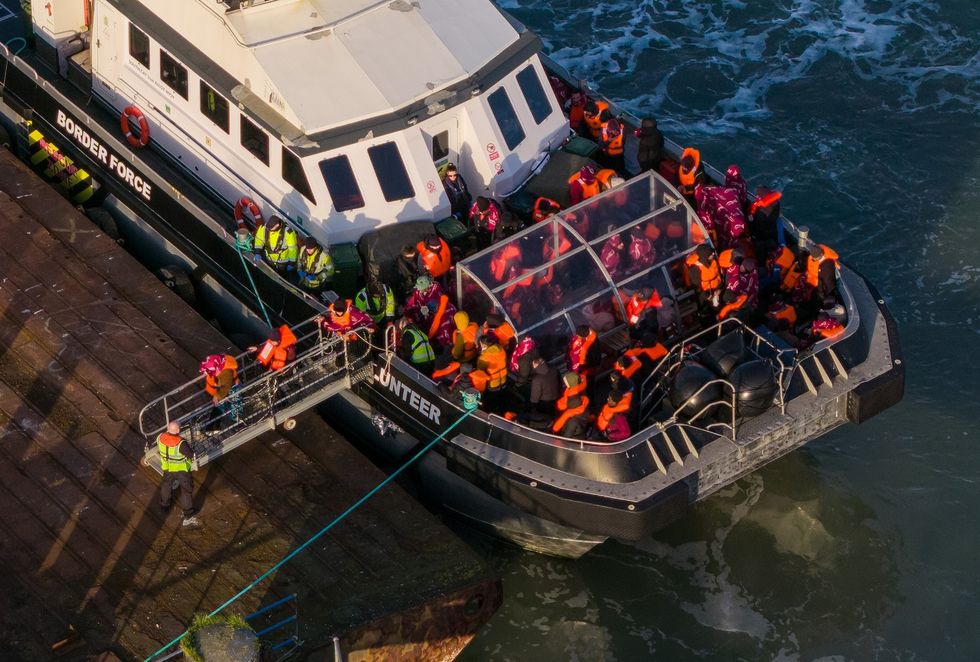 Small boat migrants arrive at Ramsgate