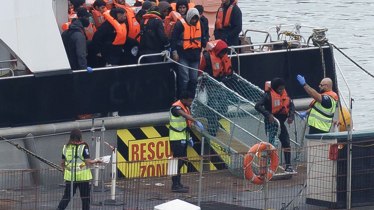 Small boat migrants arriving