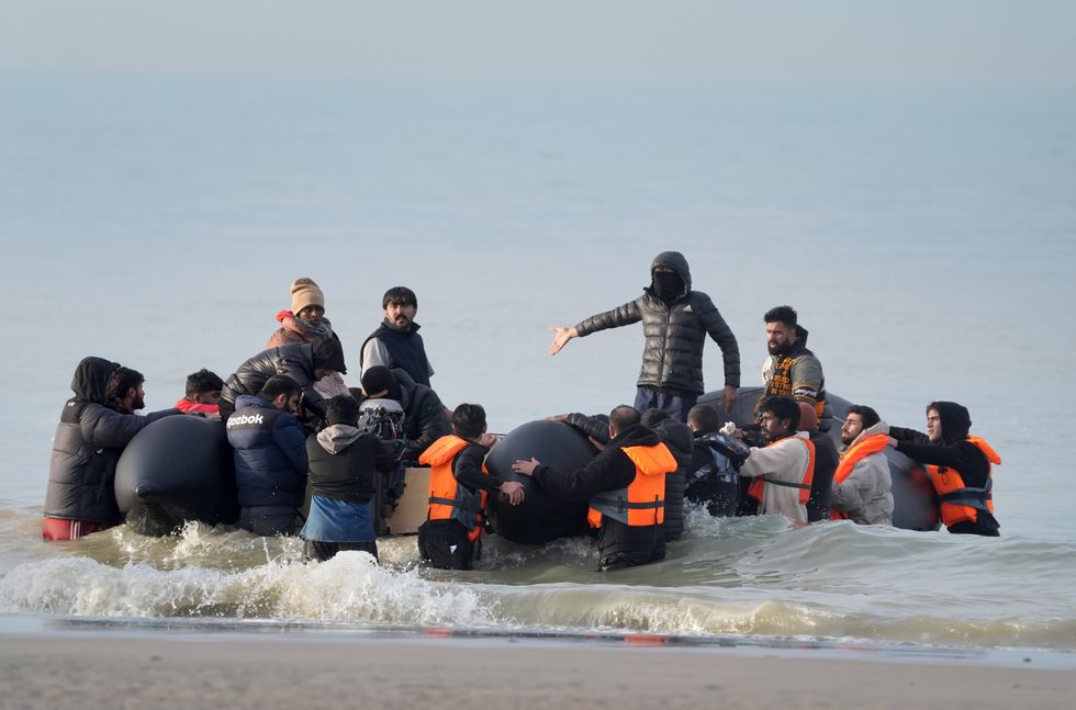 Small boat migrants attempting to make crossing from northern France