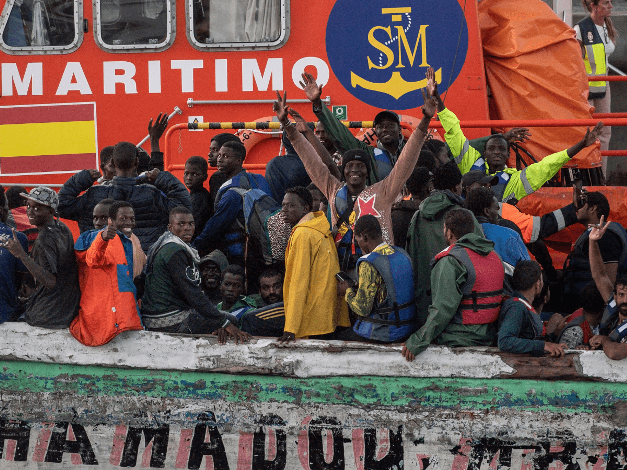 Small boat migrants in Spain