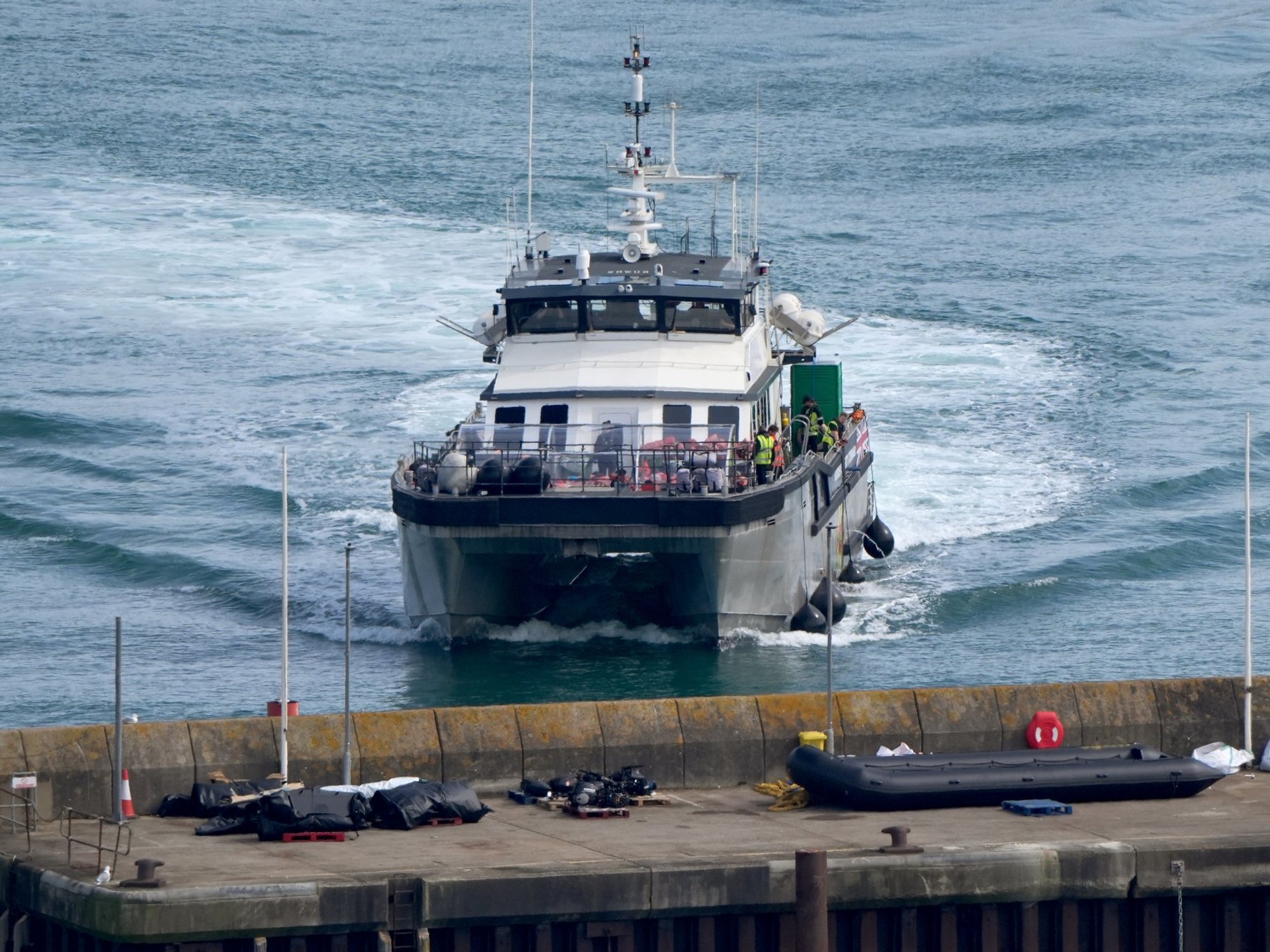 Small boats have been crossing the channel today (