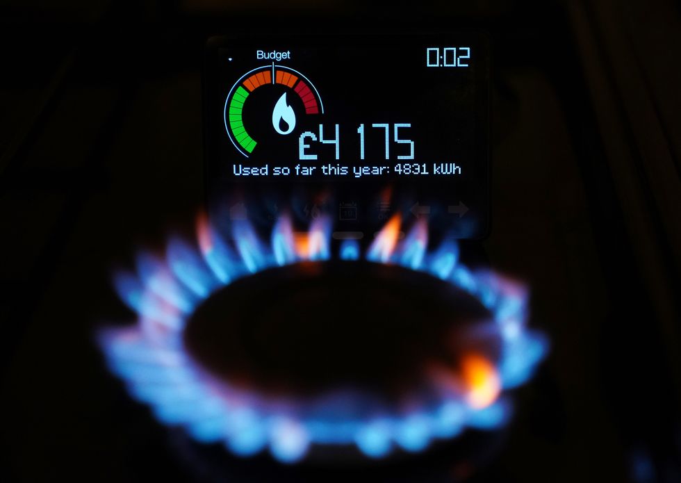 Smart meter and flames on hob
