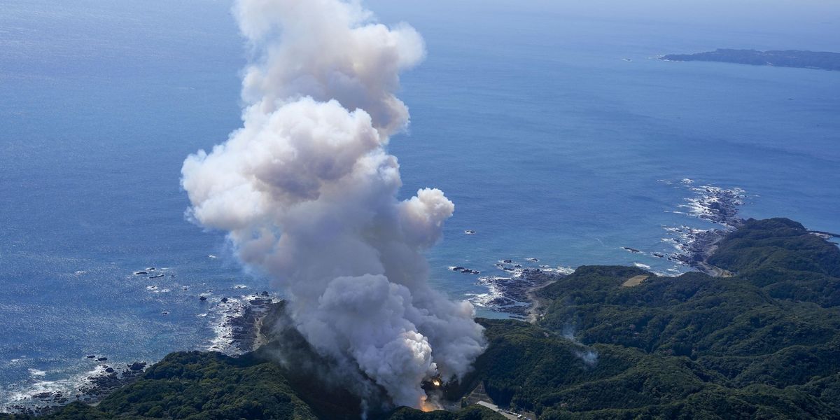 NextImg:Japan rocket EXPLODES just seconds after launch