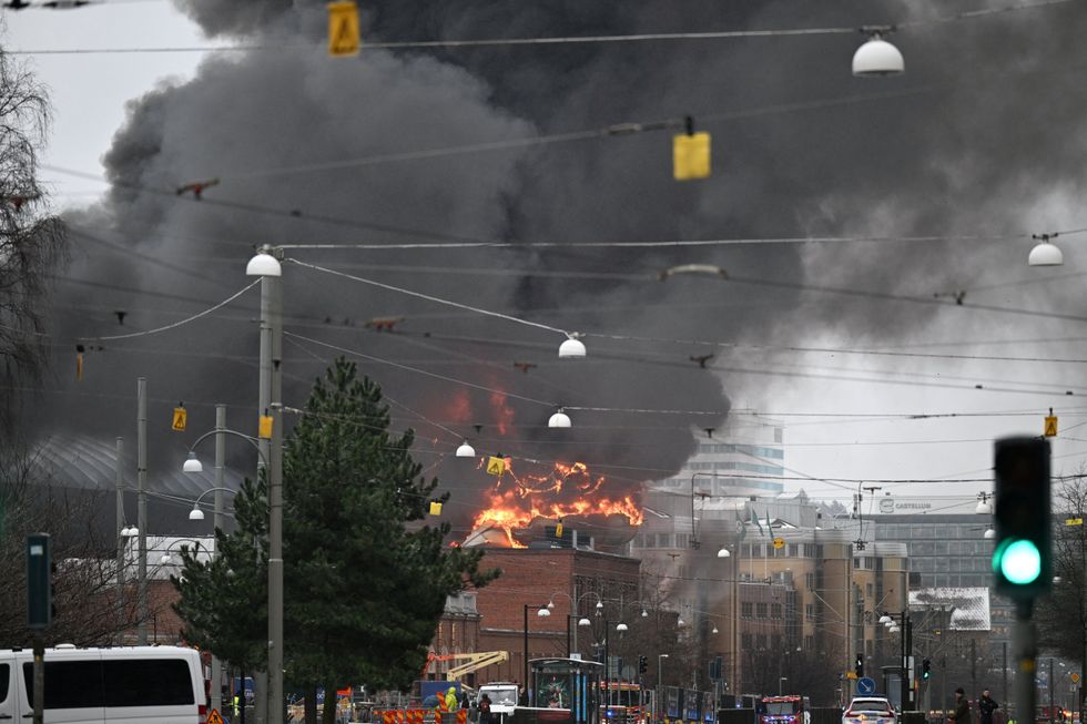 Smoke over the theme park