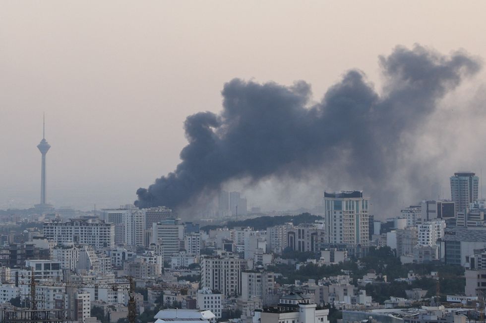 Smoke rises following an Israeli attack on the IRIB building, the country's state broadcaster, in Tehran, Iran\u200b