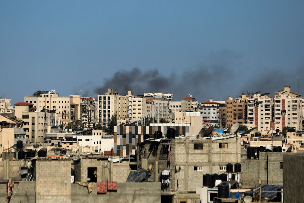 Smoke rising from Gaza