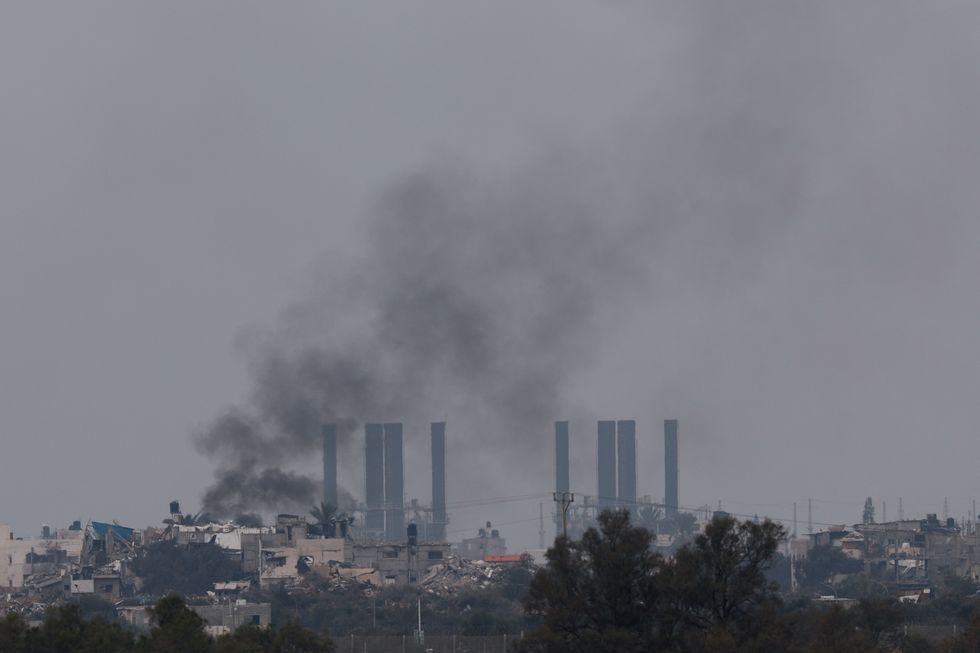 Smoke rising in Gaza