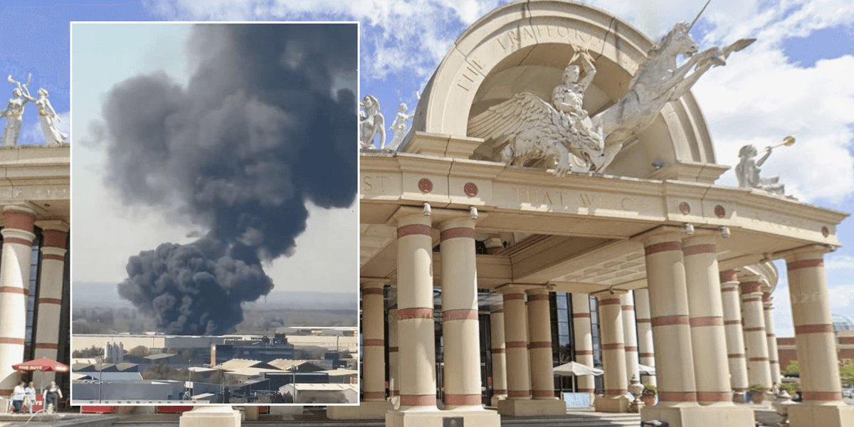 Massive blaze breaks out as thick plumes of smoke can be seen for miles Massive blaze breaks out as thick plumes of smoke can be seen for miles