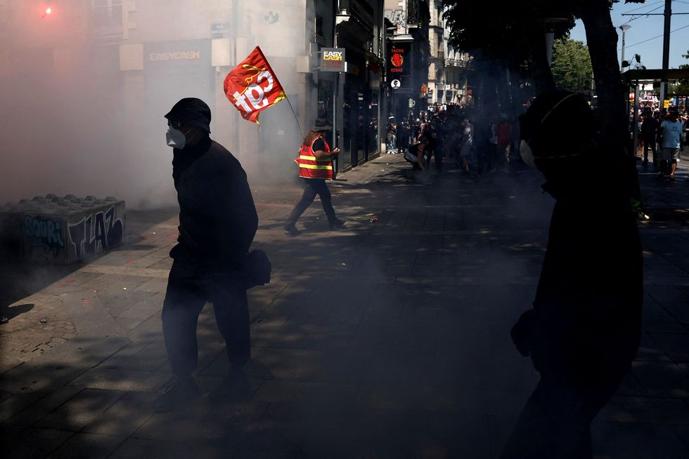 Smoky scene in Nantes