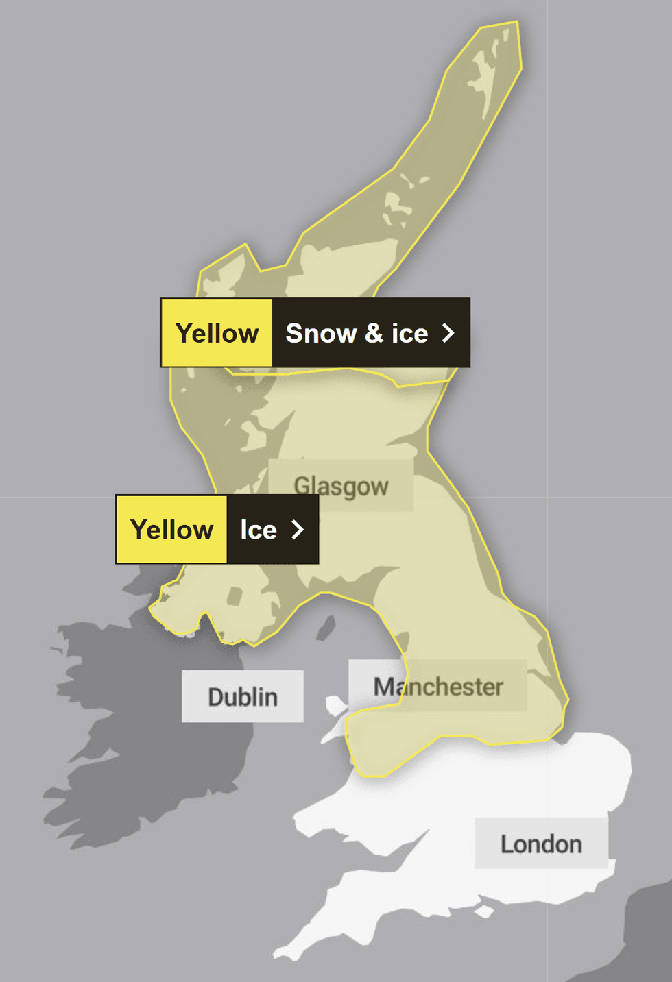 UK weather: Temperatures could plunge to -10C as Met Office issues snow yellow warnings that will last nearly 48 hours