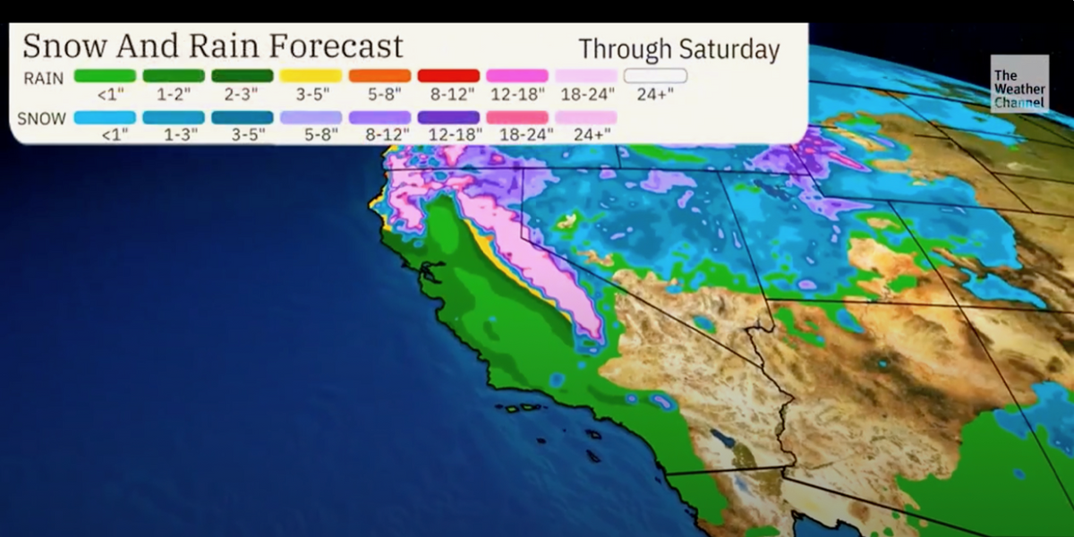 NextImg:US weather: Pacific storm threatens the worst snowstorm for a year