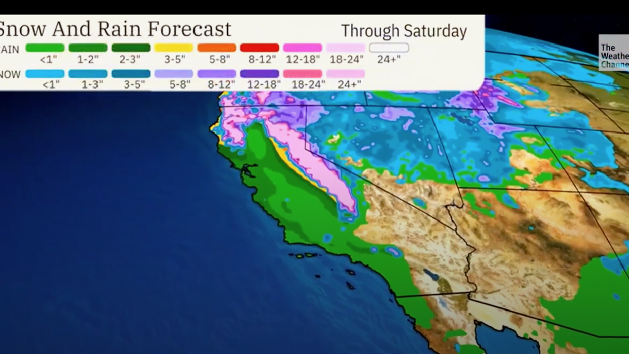 Snow and rain forecast