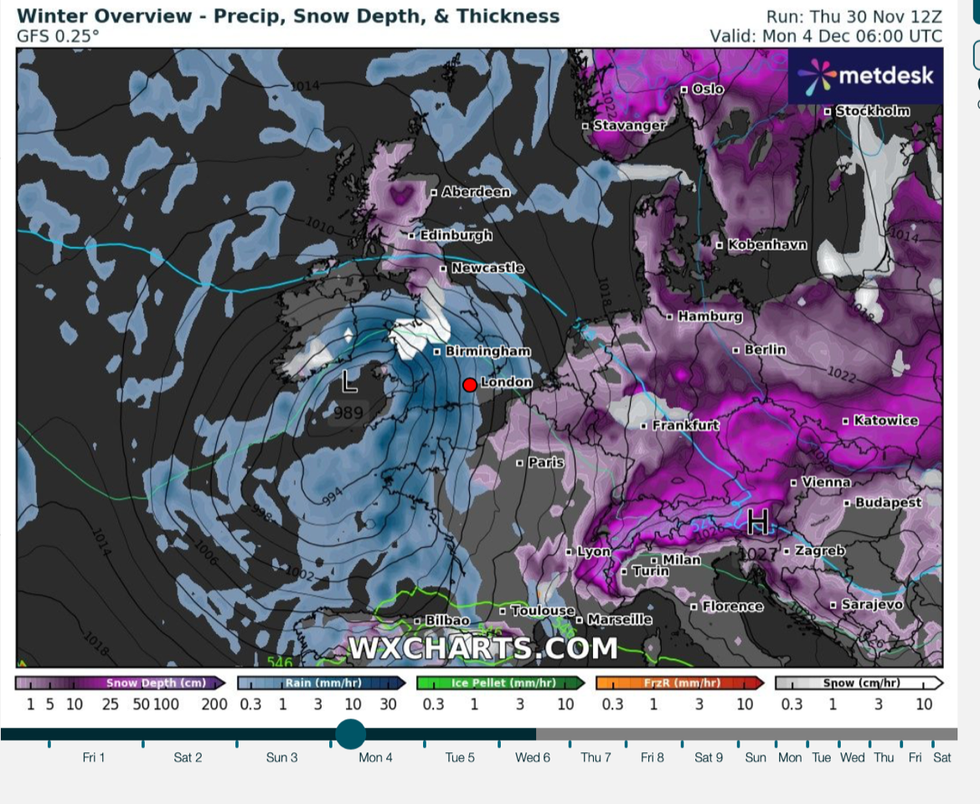snow and rain weather