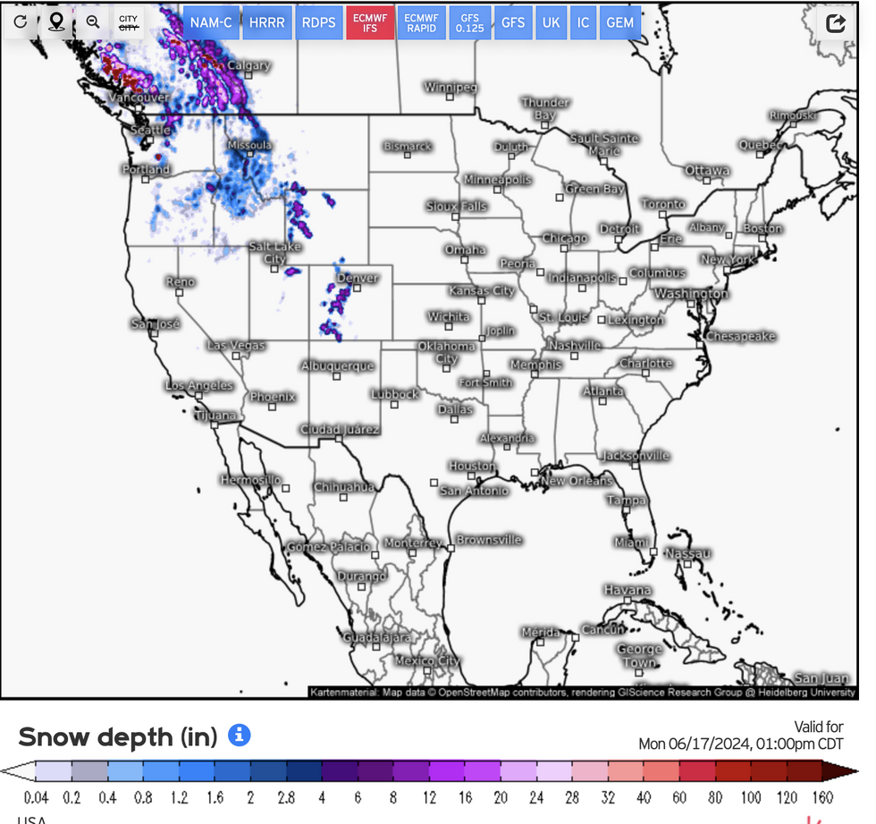 Snow depth