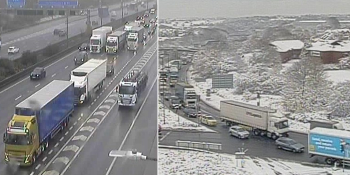 NextImg:Weather chaos: Major motorways and A roads face severe delays amid snowfall impacting routes