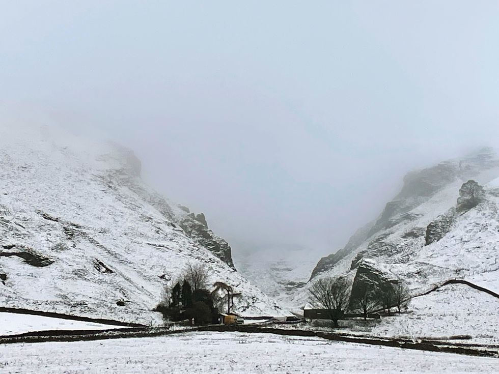 Snow on hills