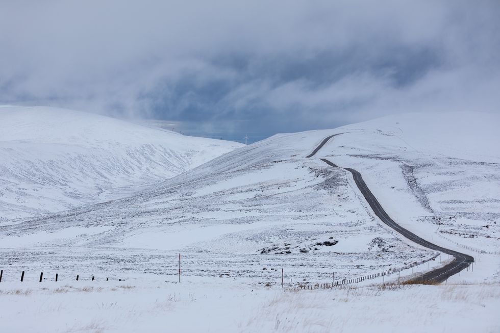 Snow on the Scottish Highlands