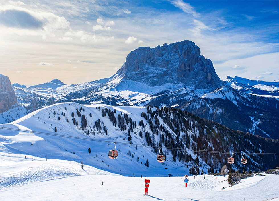 Snowy mountains in Verona
