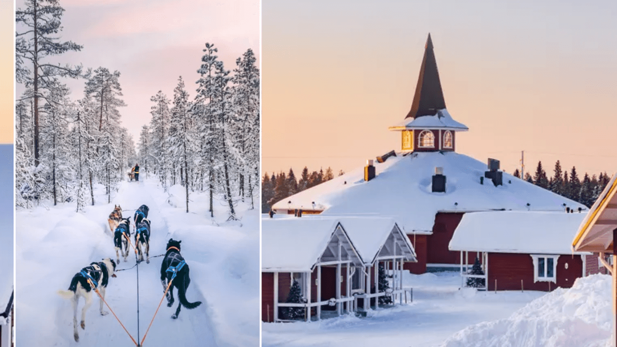 Snowy scenes at Lapland Finland