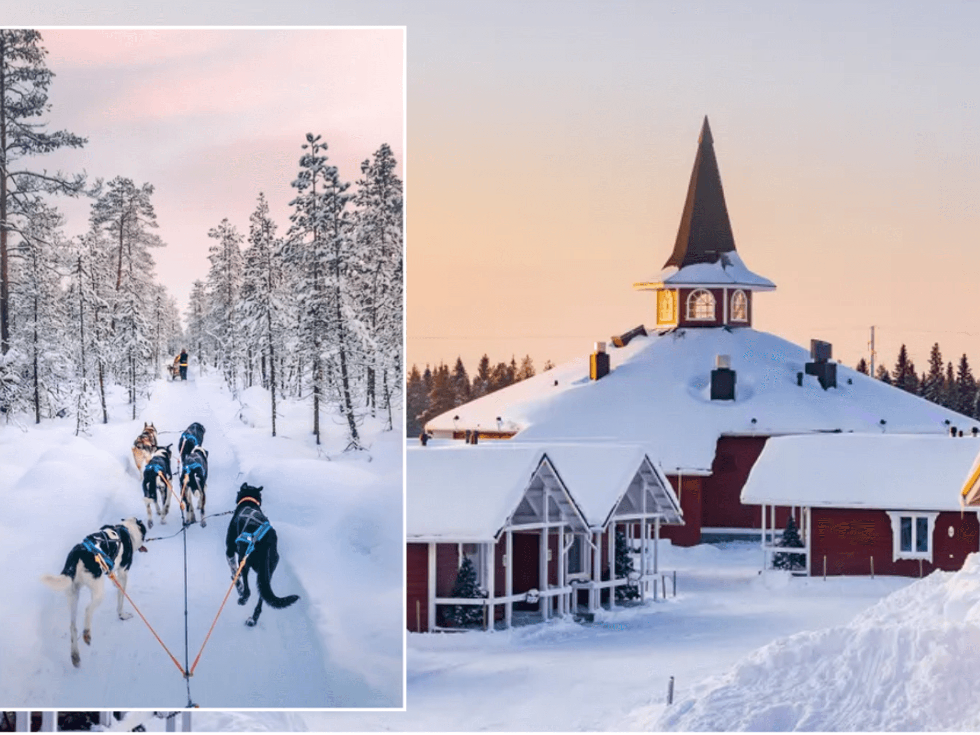 Snowy scenes at Lapland Finland