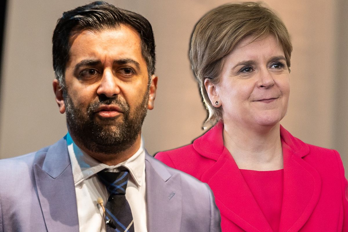SNP leadership candidate Humza Yousaf and First Minister Nicola Sturgeon