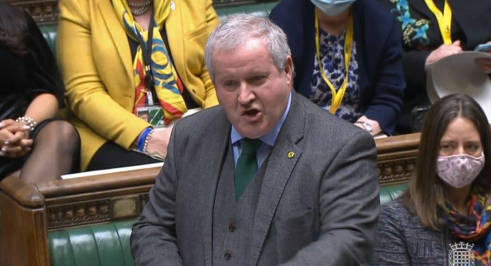 SNP Westminster leader Ian Blackford responds to a statement by Prime Minister Boris Johnson to MPs in the House of Commons on the Sue Gray report. Picture date: Monday January 31, 2022.