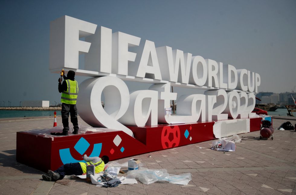 Soccer Football - FIFA World Cup Qatar 2022 Preview - Doha, Qatar - October 26, 2022 General view of signage in Doha ahead of the World Cup REUTERS/Hamad I Mohammed