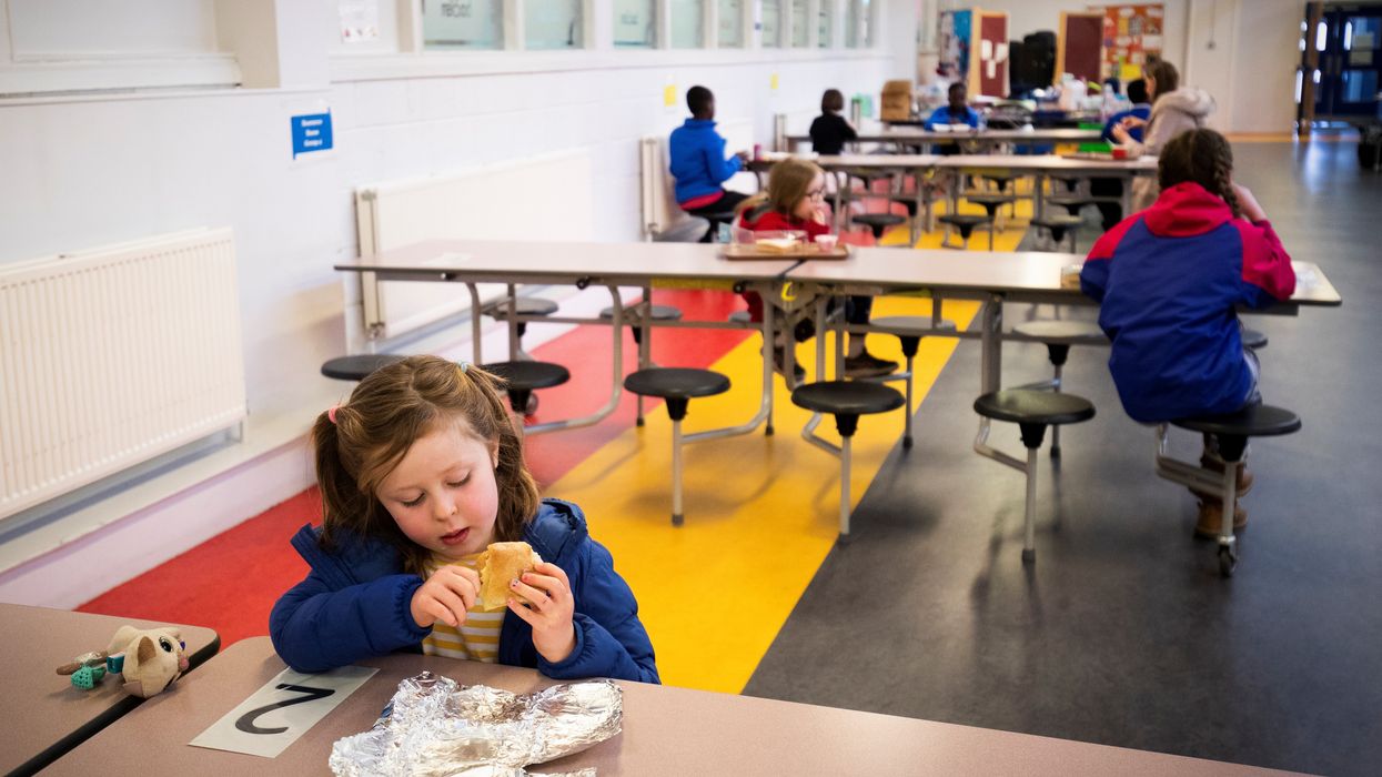 Socially distanced lunch hall